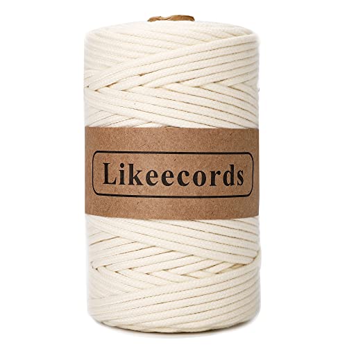 Cordon coton tressé de qualité supérieure pour macramé durable beige - 2