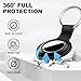 Linsaner [4 Pack] for AirTag Holder Keychain Case Silicone for Air Tags Key Ring Cases Tags Chain GPS Item Finders Accessories, for Bags, Luggages,Backpacks, Black