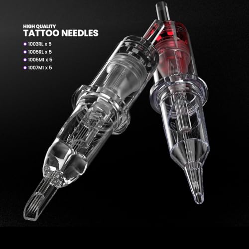 Image of Wormhole Tattoo Cartridge Needles 20pcs # 10 Mixed Sizes 3RL 5RL 5M1 7M1 Disposable Tattoo Needles Cartridge Round Liner Shader Magnum for Cartridge Tattoo Pen Machine Tattoo Supplies