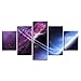Produktbild axqisqx Bilder Home Decoration Hd Gedruckte Moderne Leinwand 5 Panel Purple Planet Painting Wall Art Modular Poster Wohnzimmer Wohnzimmer