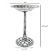 Pure Garden Outdoor Antique-Style Bird Bath - Weather-Resistant Polyresin Basin with Vintage Design and Ground Stakes - Yard and Patio Decor (Gray)