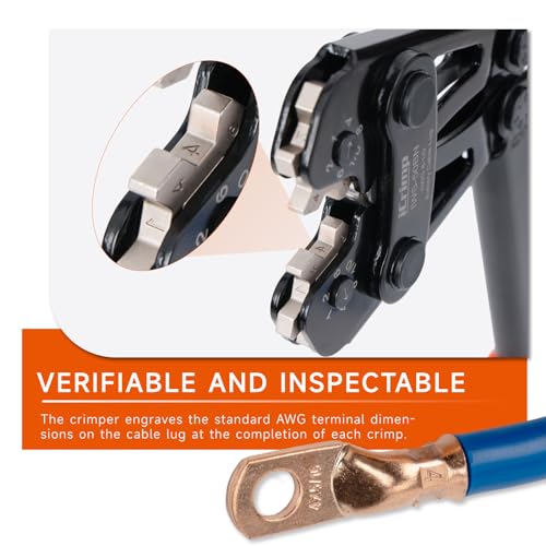 iCrimp Battery Cable Lug Crimping Tool for 8, 6, 4, 2, 1, 1/0 AWG Copper Cable Lugs, Battery Terminal Crimper by iCRIMP - Used condition - Image 5