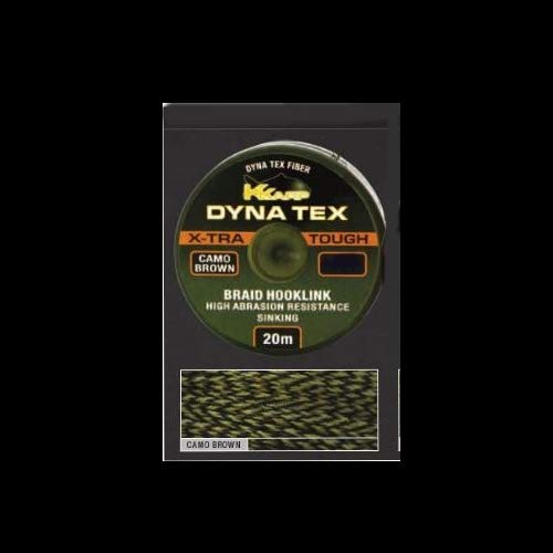  KKARP Generico trecciato per terminali Pesca Filo carpfishing dyna Tex lbs 45 (Camo Brown)