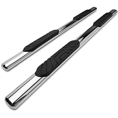 TAC Side Steps Fit 2019-2023 Chevy Silverado/GMC Sierra 1500 | 2020-2023 Silverado/Sierra 2500 3500 Crew Cab (Incl. Diesel models with DEF tanks) (Rocker Panel Mount) 4" Oval Tube Stainless Steel 2Pcs