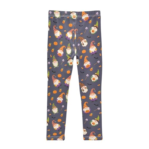 Girls' Athletic Leggings Ankle Length Yoga Dance Pants Kids Teen 4T Gnomes Halloween2