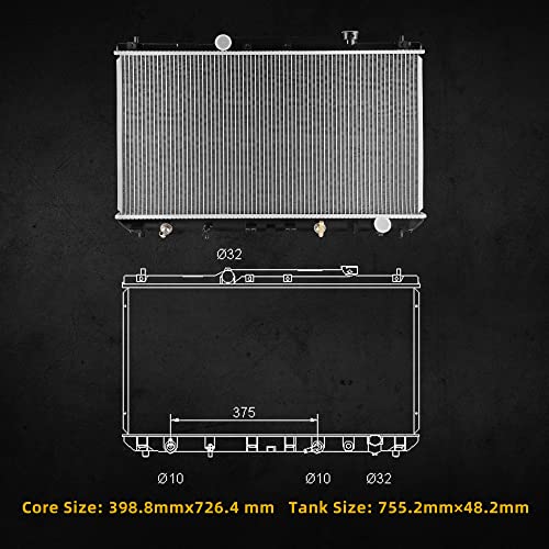 Image of DWVO Radiator Compatible with 1997-2001 Camry 2.2l L4, Compatible with 1999-2001 Solara 2.2L L4 4Cyl DWRD1017