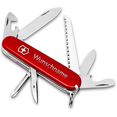 Victorinox Hiker Taschenmesser mit Gravur Testsieger I Geschenk für Männer zum Geburtstag I Vatertagsgeschenk , Schweizer Taschenmesser personalisiert I 13 Funktionen… Cover