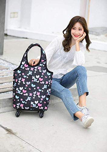 JHYFT Einkaufstrolley Multifunktions-Einkaufstrolley Zusammenklappbare Trolley-Taschen Abnehmbare Falttasche mit Rädern… – Bild 8