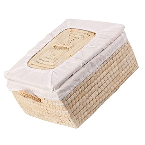 DOITOOL Large Bread Basket for Serving Wicker Basket with Liner and Cover Bread Storage and Bread Serving Basket for Homemade Sourdough Bread Pantry and Fruit Basket