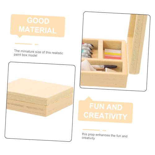 VICASKY 1 Set Mini-aquarellkasten-Spielzeug, Mini- -Spielzeug, DIY-farbkasten, Puppenhaus-zubehör