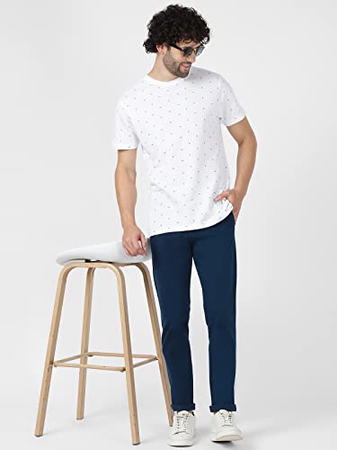 Image of UrbanMark Men 100% Cotton Stretchable Slim Fit Chinos Casual Trousers