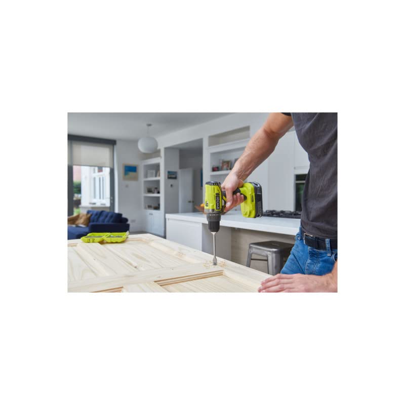 Pack RYOBI - Perceuse Visseuse R18DD2-220S - 18V One Plus - 2 batteries 2,0Ah - chargeur - Coffret antichocs empilable 38 accessoires - porte embouts