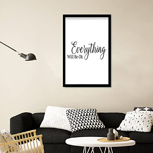 Panneau de table Everything Will Be Ok encadré, le cadeau de motivation idéal - 6