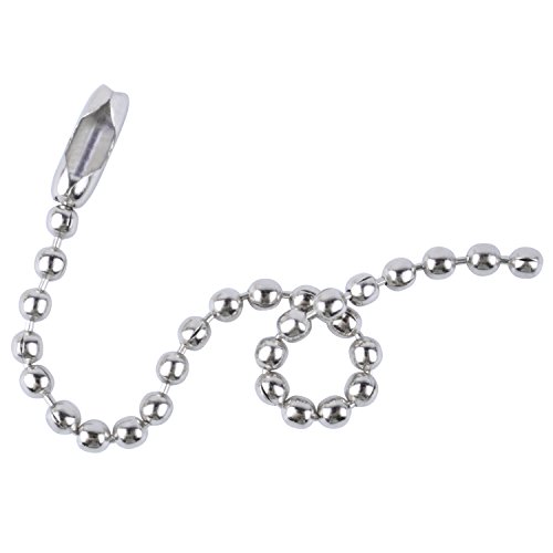 Bronagrand 150Pcs 100Mm Long Bead Connector Clasp 2.4 Mm Diameter Ball Bead Chains Keychain Tag Key Rings #TOP1