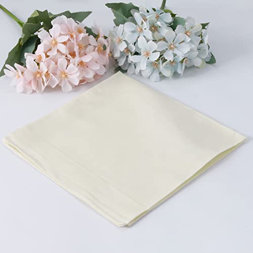 Image of HOULIFE Men's Cotton Handkerchiefs, Solid Color 60S Soft Cotton Hankies for Men Women 6 /12PCS 15.7 inchx15.7 inch
