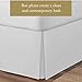 Luxury Hotel Tailored Bed Skirt, Box Pleats, 14 Inch Drop, King, White