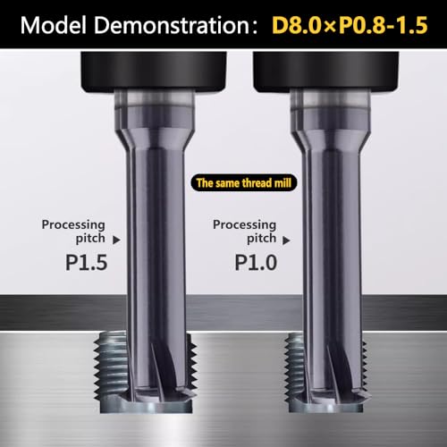 Image of 1pcs LUOCUT Thread milling Cutter Metric Tooth Angle 60 Degrees is Suitable for Processing Stainless Steel Single Tooth Type can Process a Wide Range of Pitch-D3.3xP0.5-0.8