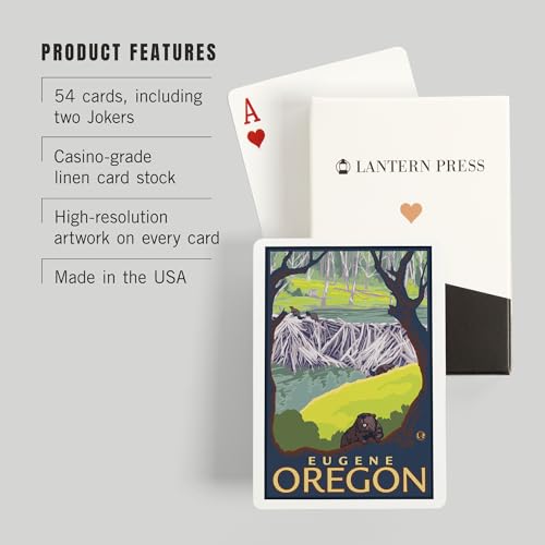 Baraja de cartas tamaño póker Lantern Press miniatura 3