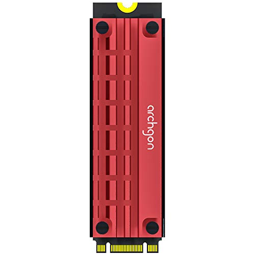 Image of Archgon HS-1110 SSD Heatsink Cooler for PCIe NVMe M.2 2280 SSD for Workstation Server Rugged Computer IPC Industrial Computer Gaming PC Use (Red)