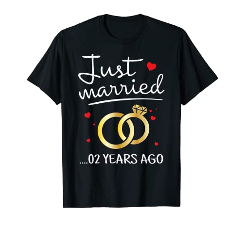 Recién casado hace 2 años divertido pareja regalo de segundo aniversario Camiseta