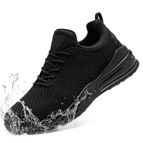 LARNMERN Men Non Slip Work Sneakers Water Resistant Food Service