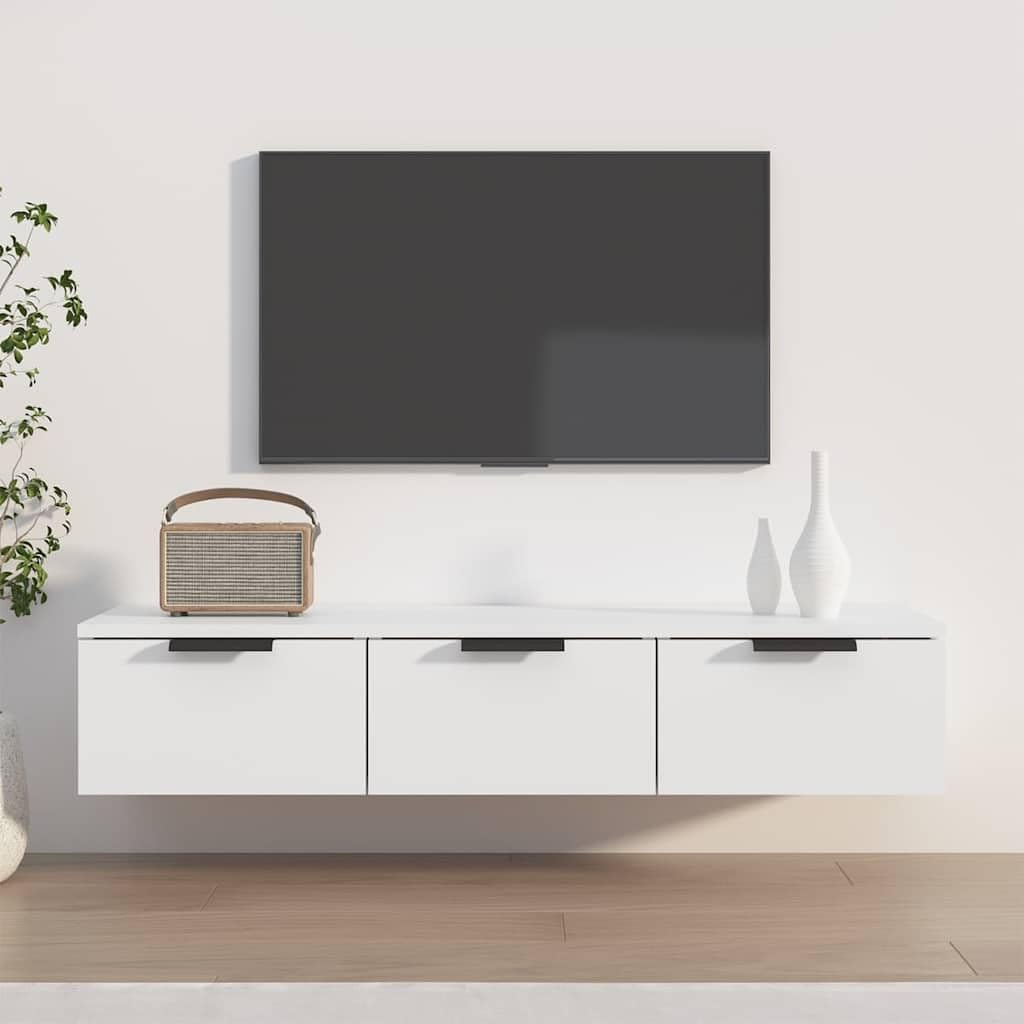 Armadio da parete bianco in legno 102 x 30 x 20 cm con cassetto e porta, spazio per soggiorno, camera da letto, ufficio, corridoio, scaffale versatile e sistema di organizzazione