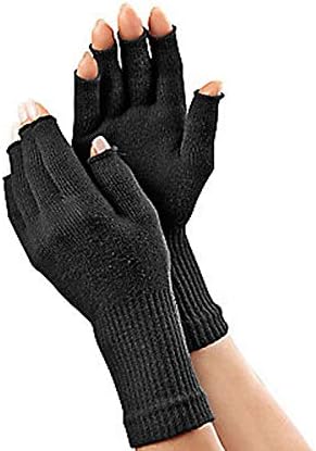 Easy on Arthritis Gloves Beyond Copper, Far-Infrared Emitting Therapy Glove for Carpal Tunnel-Fits Men Women, 1 Pair (Medium)