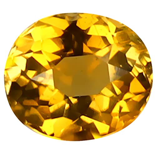Zircon jaune naturel 1,00 ct de coupe ovale pour création de haute bijouterie