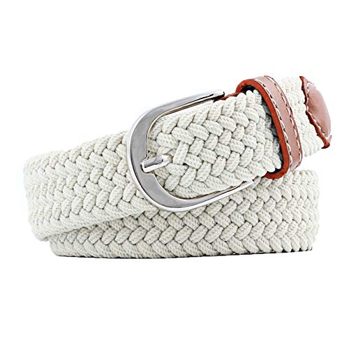 Andongnywell Elastic Braided Belt Fabric Woven Belt Stretch Casual Belt for Men and Women