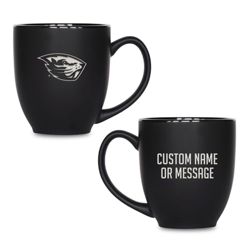 Image of Rico Industries NCAA Primary 15-Oz Personalized Matte Black Bistro Mug - for Hot or Cold Drinks