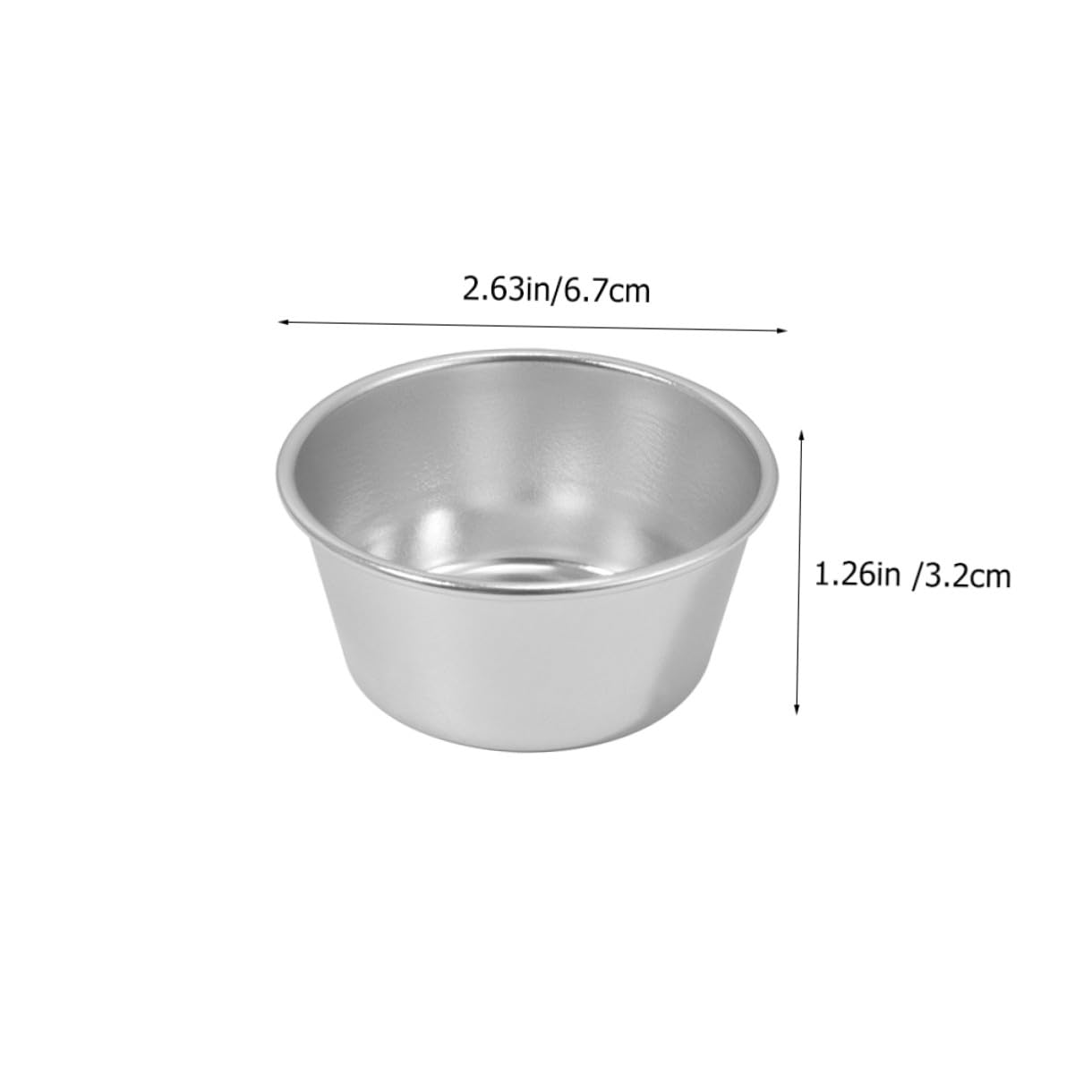 Alipis 30 Pièces Tasses à Pudding Antiadhésives Moules à Gâteaux Ronds Tasse à Muffins Moule à Gâteau Rond Mini-moules à Gâteaux Moules à Gâteaux En Aluminium Alliage D'aluminium Silver