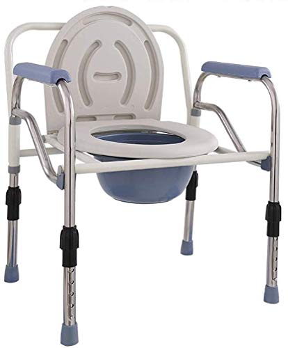 BBG Portable Foldable Durablefolding Potty Toilet Chair,Deluxe Shower Medical Bedside Commode Chair, Suitable
