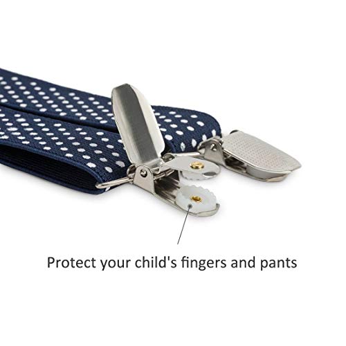 M&L Kids Suspenders for Boys Girls 2-8 Years, 1 Inch Adjustable Elastic Y Back Clip Suspenders for Children3