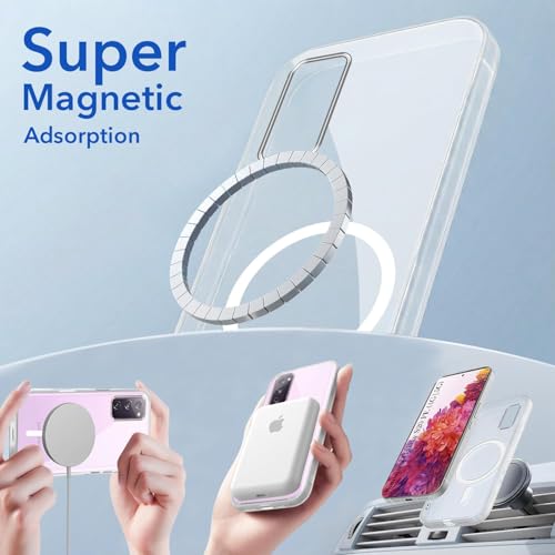 Image of Jkobi Lifetime Anti-Yellow MagSafe Compatible Clear Back Case Cover for Samsung Galaxy S20 FE 4G | S20 FE 5G (Sleek Hard Crystal | Shockproof and Camera Protection)