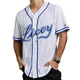 Tigres del Licey Sports Short Sleeve Authentic White Baseball Jersey Titanes del Caribe Logo (X-Large)