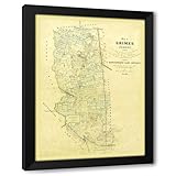 ArtDirect Grimes County Texas - 1858 Custom Framed Art Print Giclee Print or Canvas Options with Various Sizes and Customization by Unknown