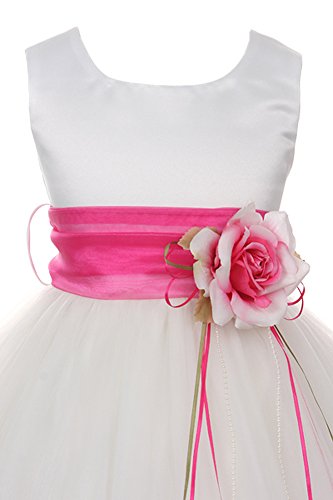 iGirlDress Satin Bodice Communion Flower Girl Pageant Petal Dress Infant to size143