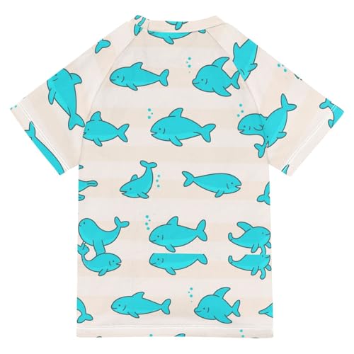 Fluorescence Blue Shark Beige Short Sleeve Rash Guard Bathing Suit Girls Swimsuits for Little Girls Childrens Bathing Suits for 3-12 Years trajes de bano para nina2