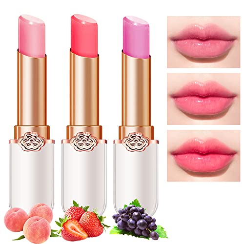 firstfly 2 Pack Aloe Vera Lipstick, Long Lasting Nutritious Lip Balm Lips Moisturizer Magic Temperature Color Change Lip Gloss