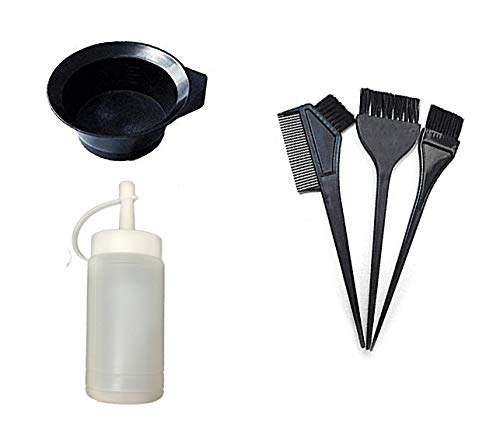 JVLM HOME 5 Pieces Professional Salon Hair Coloring Dyeing Kit (Dye Brush & Comb/Brush/Bowl/Bottle/Tint Tools)