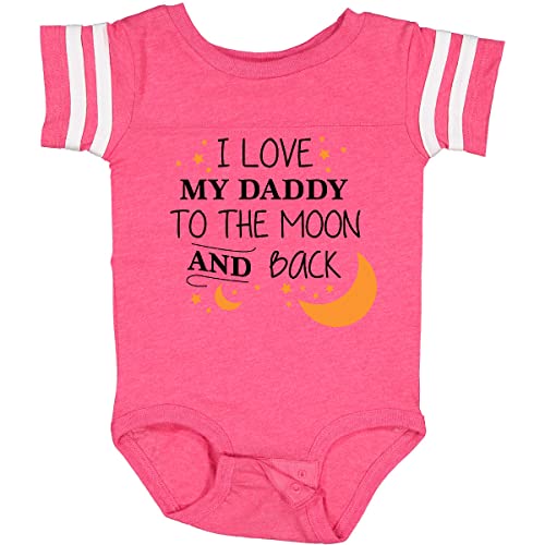 inktastic I Love My Baby Bodysuit Newborn Football Pink and White 2962d