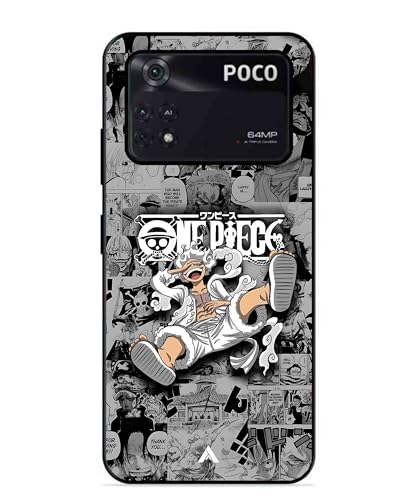 Image of Premium Anime 2 Case for Poco X4 Pro (Glossy Finish) Soft-Touch Metal TPU Back Cover, Shockproof, Designer, Aesthetic Mobile Phone Case