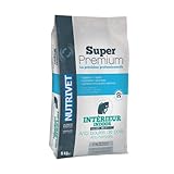 NUTRIVET - Super Premium - Chat Anti Boules de Poils - Croquettes sans Blé - Chat - Riche en Protéines Animales - 8 kgs