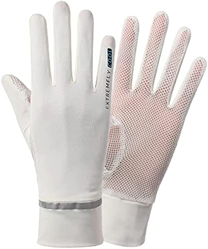 Luvas de verão para dirigir masculinas com proteção anti-UV, protetor solar, tela sensível ao toque,