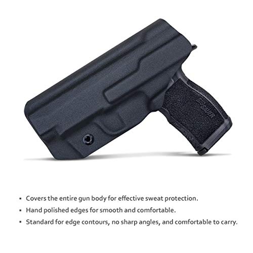 P365XL Holster IWB Kydex Holster Custom Fit: Sig Sauer P365XL Pistol - Inside Waistband Concealed Carry - Adj. Cant Retention - Cover Mag-Button - Widened Entrance - No Wear, No Jitter