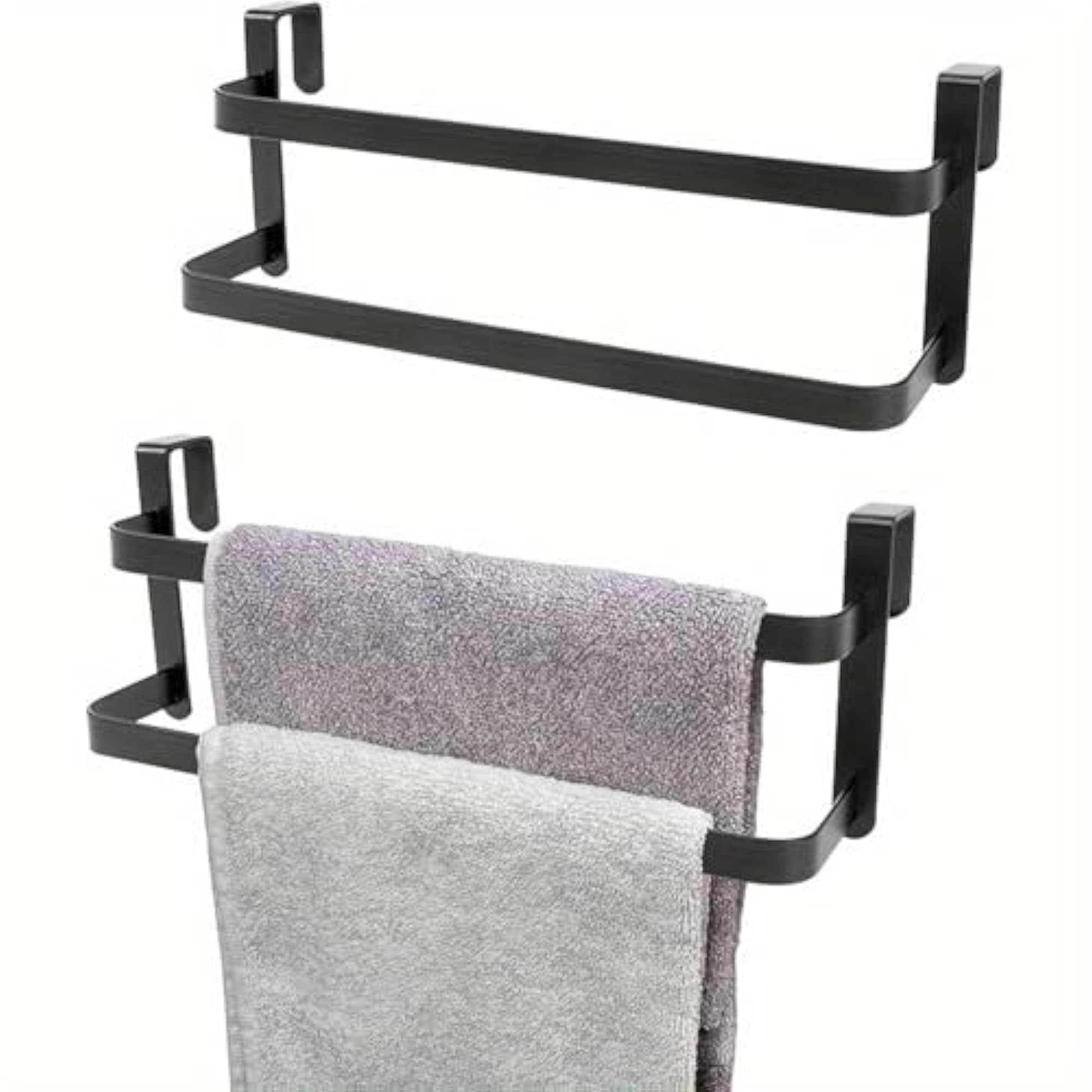 Over The Door Towel Rack Space Saving Organizer for Bathroom