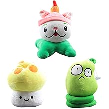 Plants Plush Toys Figures Doll Cattail & Happy Sunshroom & Spring Bean 3pcs Set Kids Gift
