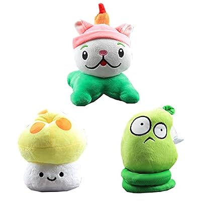 Plants Plush Toys Figures Doll Cattail & Happy Sunshroom & Spring Bean 3pcs Set Kids Gift