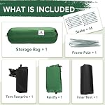 Tente de conditionnement de dos légère 1-2 personne - Tente imperméable pour 3 Tente de camping ultra-légère pour le plein air, Installation facile pour les sports, Randonnée, Voyage par Croosseoutdoors