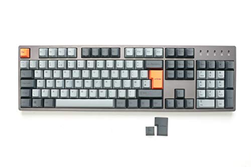 Durgod Taurus K310 Mechanisch Gaming Toetsenbord voor volledige grootte - 105 toetsen - Dye Sub PBT - USB Type C - ISO Nederland, Cherry Speed Silver, Grijs